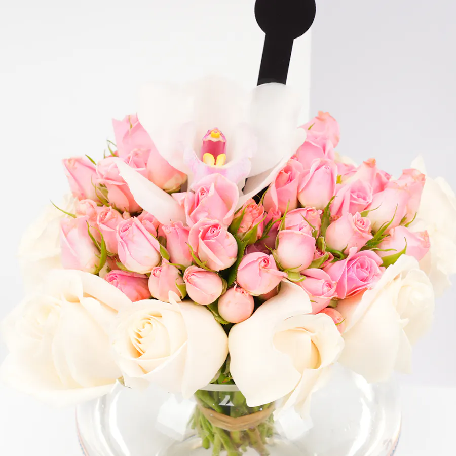 Hanoverian Pecan Chocolate with Get Well Soon Blooms Vase 6