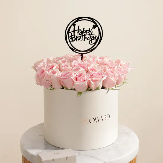 Wondergifts Relaxing Moments Voucher | Happy Birthday Flowers Box