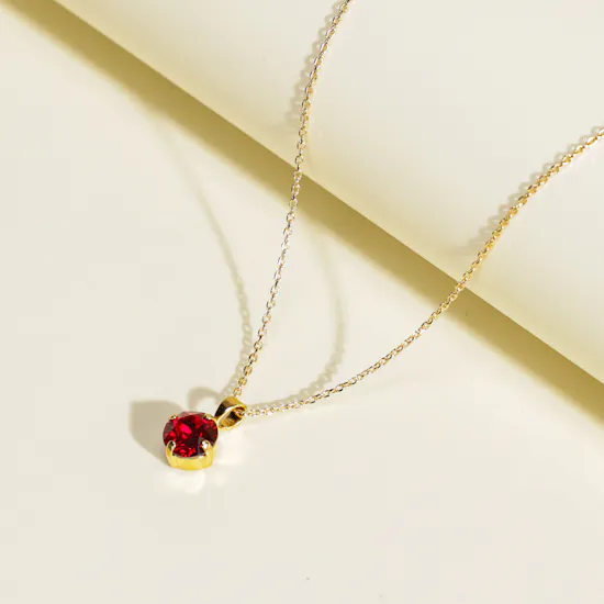 Caroline Svedbom January Red Birthstone Necklace