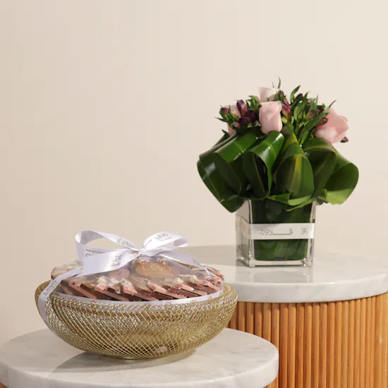 Levo Chocolates Box | Nature's Beauty Flower Vase