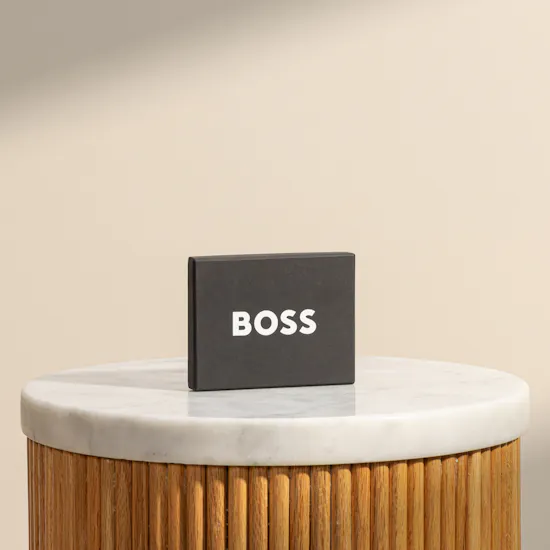 Boss Smooth Leather Minimalist Card Holder