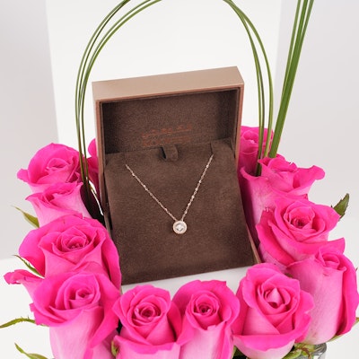 Kooheji Round Diamond Necklace | Roses Passion