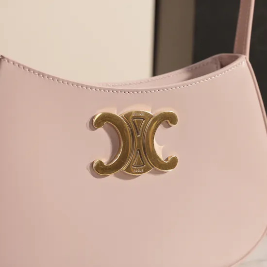 Celine Medium Tilly Bag In Shiny Calfskin Bleached Pink Handbag