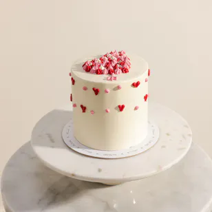Floward Pink and Red Heart Cake