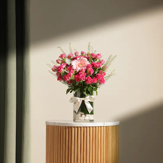 Pink Sunshine Flower Vase