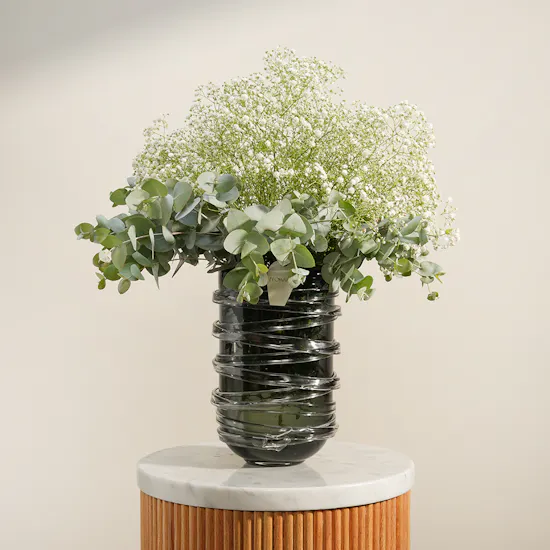 Sculpted Eclipse Flower Vase