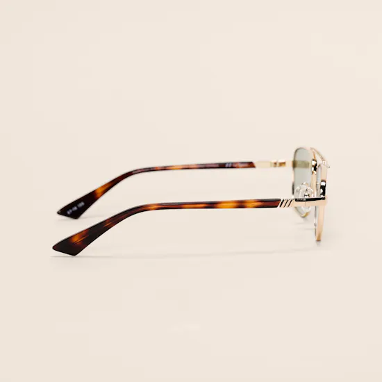 Le Specs Le Mimi Aviator Gold Moss Mono Unisex Sunglasses