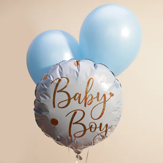 Stunning Flowers Bouquet | Baby Boy Balloons