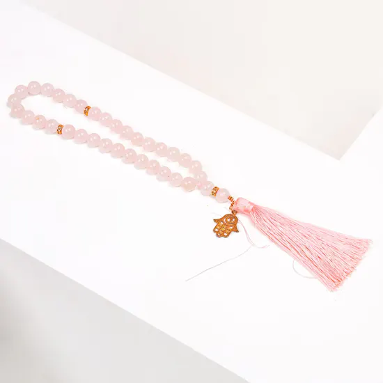 Rose Quartz Masbaha by Light of Sakina