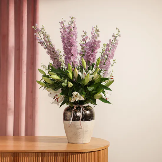 Lily & Delphinium Whisper Vase