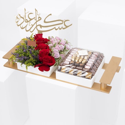 Chocolate Tray & Flowers