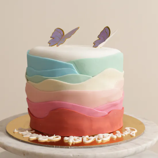 Floward Rainbow Butterfly Cake