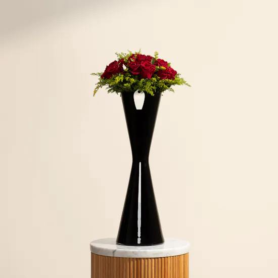 Scarlet Mirage Rose Vase