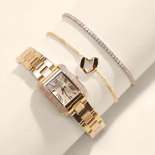 Michael Kors Mini Emery Gold Bracelet and Watch Set Michael Kors Mini Emery Gold Bracelet and Watch Set