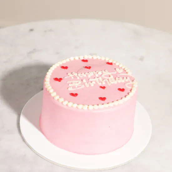 Noon Sweets Happy Birthday Pink Cake | Stunning Flowers