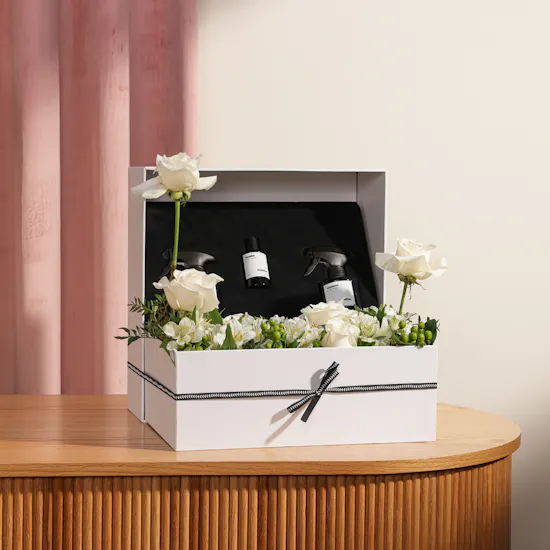 Mubkhar Quadruple Box | White Flowers