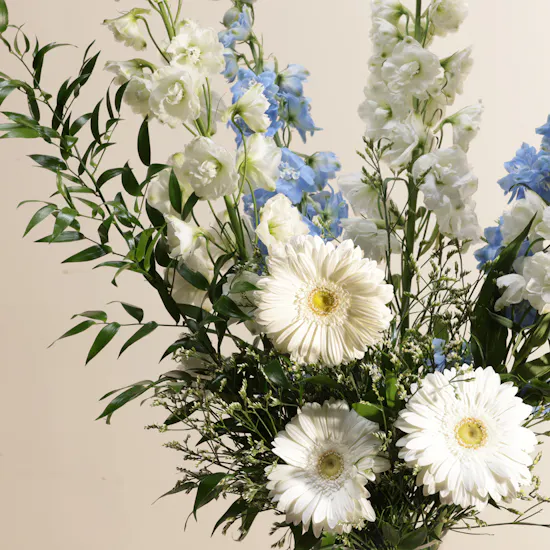 Pure White Serenity Flowers Vase