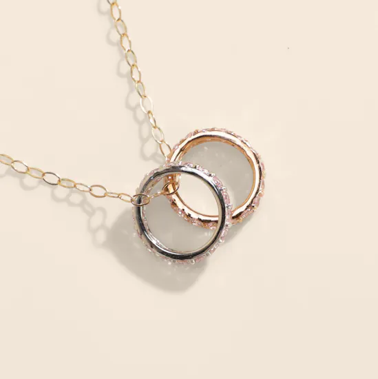 Miss L' by L'azurde Circle Rose Stone Women’s Necklace