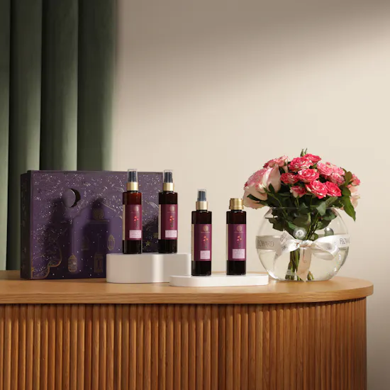 Forest Essentials Lime Saffron and Oudh Collection | Royal Vase