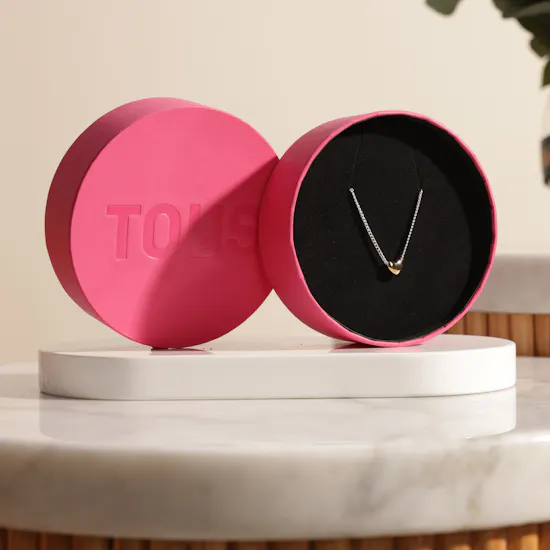 Tous My Other Half Short Two-Tone Heart Necklace | Tender Feeling's Flowers Vase