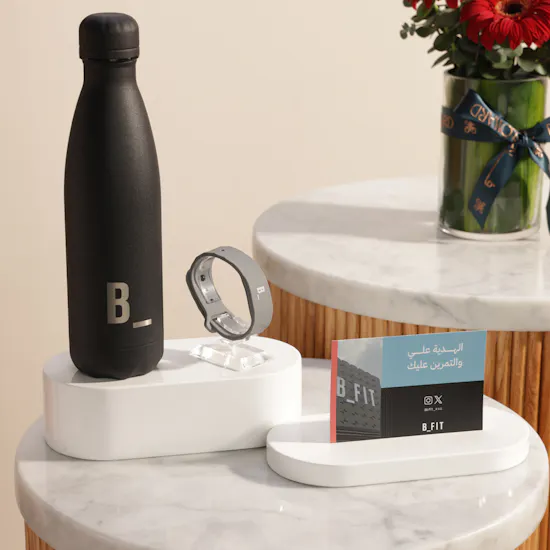 B_Fit Gym Membership Gift Set | Golden Future Flower Vase