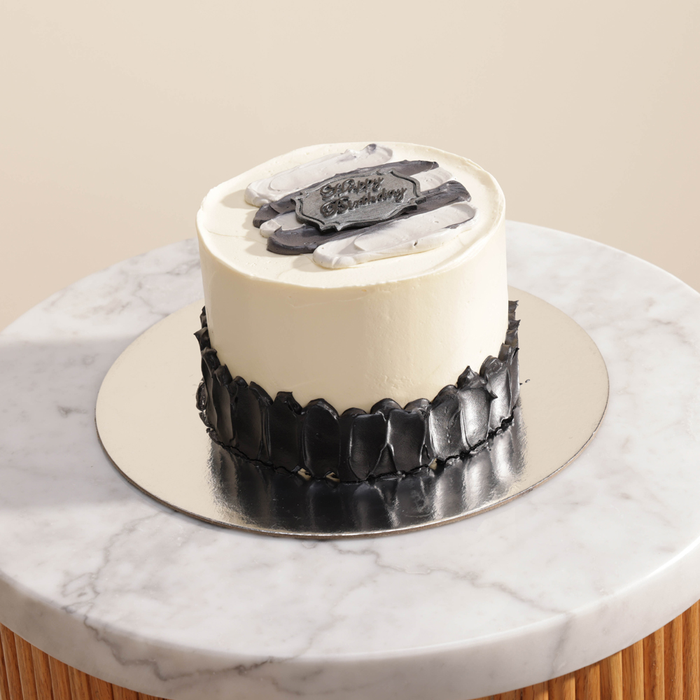 Floward Happy Birthday Mini Grey Cake 