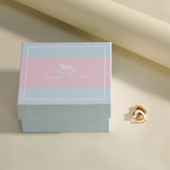 Baby Chic by Izmirain Heart Hoop Babies Earrings