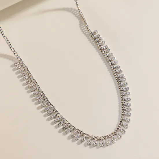 Alvira Teardrop White Gold Plated Jewelry Set