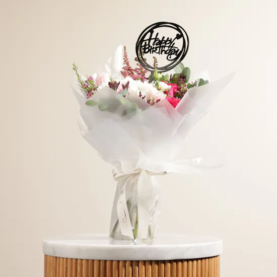 Happy Birthday Pink Bouquet