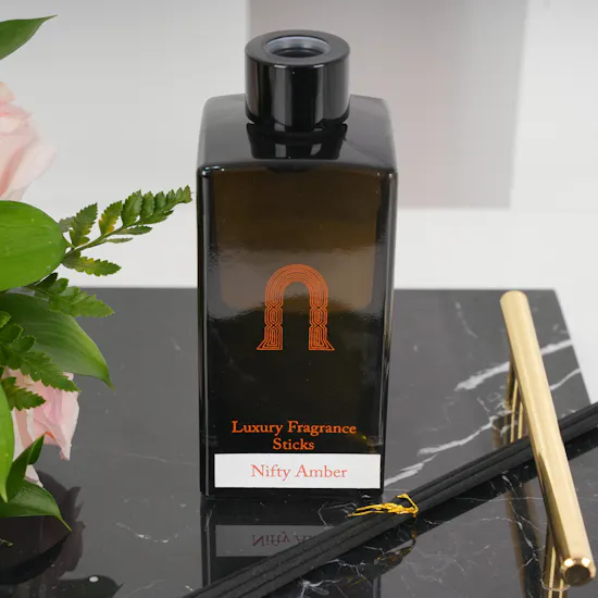 اعواد معطره بالعنبر الأنيق من نشق 250 مل | جوري وردي فاتح
