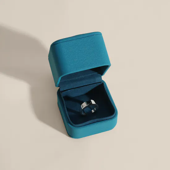 Floward Black Monolith Silver Men's Ring | Size 9