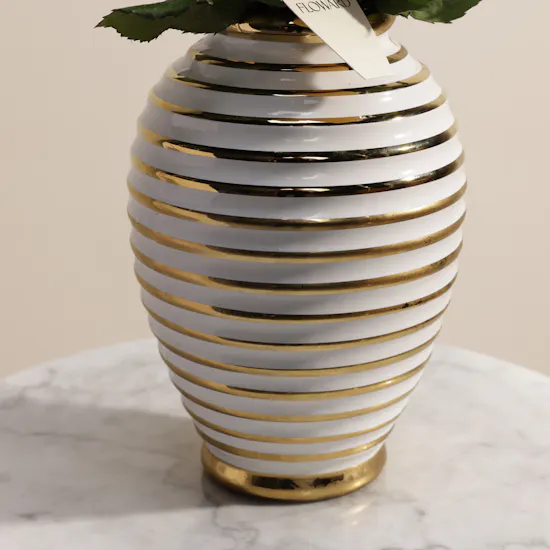 Golden Elegance Flower Vase