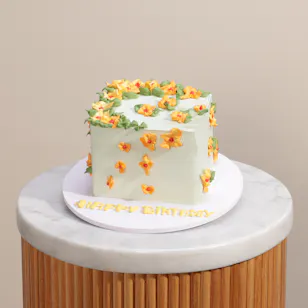 Floward Floral Cube Cake | Chocolate Salted Caramel 