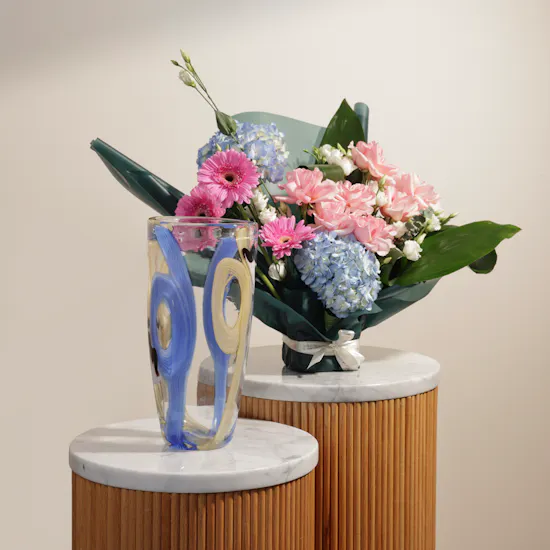 Belavida Murano Eye Sand Alula Eye Vase | Dreamy Delicacy Flowers Bouquet