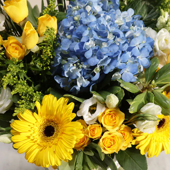 Golden Get Well Soon Flowers Vase