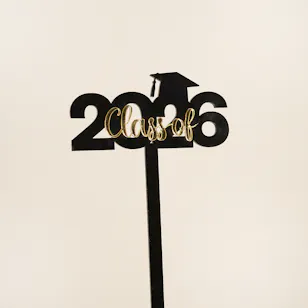 Class of 2026 Graduation Black and Gold Topper Class of 2026 Graduation Black and Gold Topper