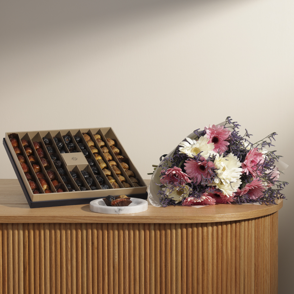 علبة تمور فاخرة من نوا 1 كجم | باقة جربارة