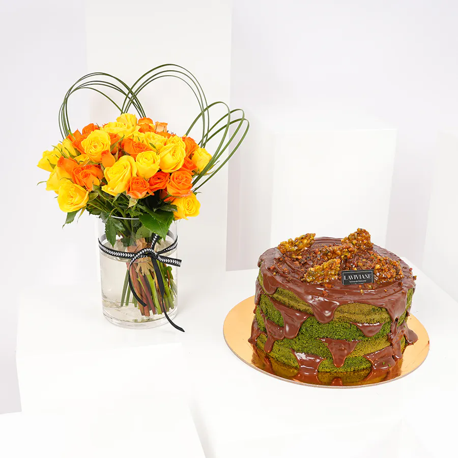Laviviane Nutella Pistachio Cake  | Blooms Vase 1