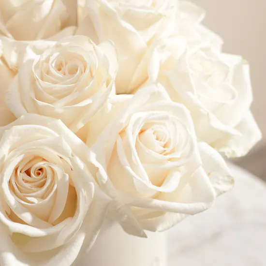 Birthday White Flowers Box