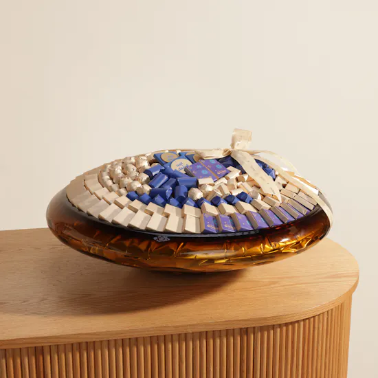 Patchi Eid Chocolates Brown Extra Large Glass Tray