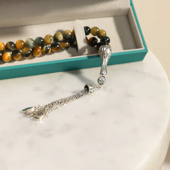 Fayandra Yellow Tiger's Eye Stones Rosary