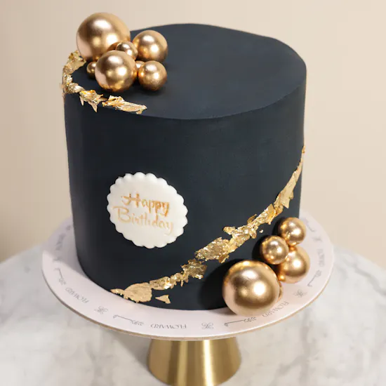 Floward Golden Midnight Birthday Cake