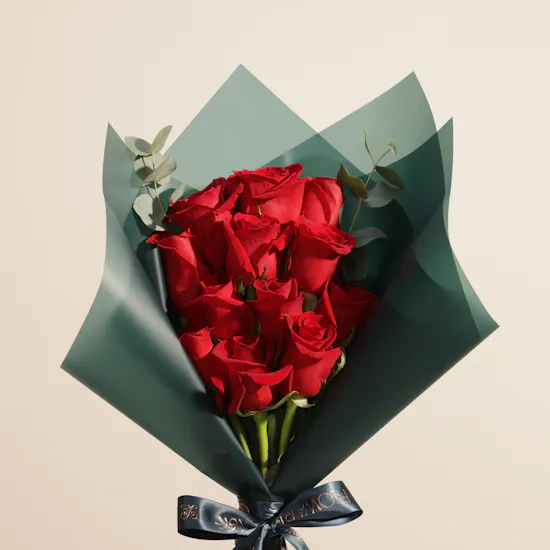 Levo Chocolate Glass Tray | Charming Flowers Bouquet