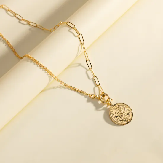 Felizmoda Mom is Life Gold-plated Necklace