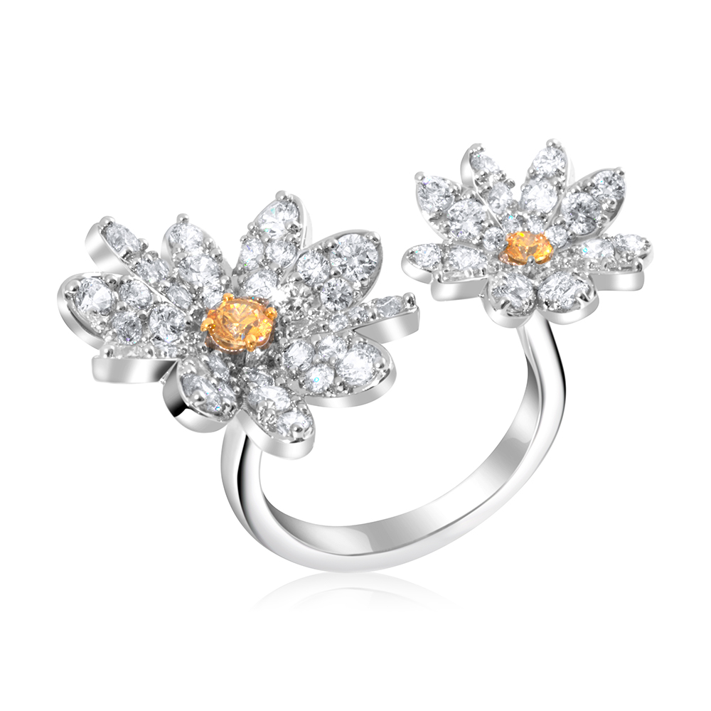 Lady flower deals ring swarovski