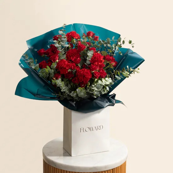 Crimson Whisper Flowers Bouquet