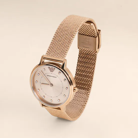Emporio Armani Kappa Rose Gold Crystal Women’s Watch