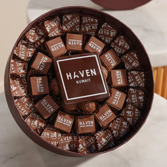 Haven Chocolate Mix Chocolate and Truffles Round Chocolate Box