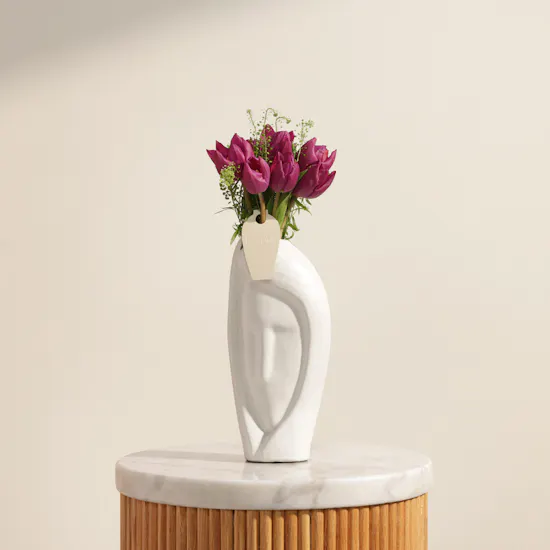 Graceful Purple Flower Vase