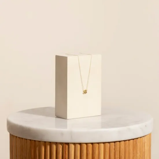 Siran by Iram Irregular Shaped Emerald Stones Necklace